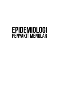 Epidemiologi Penyakit Menular