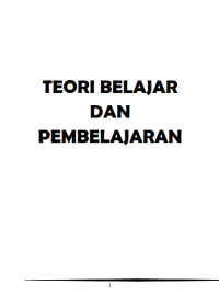 Teori Belajar dan Pembelajaran