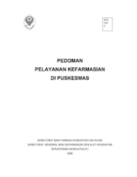 Pedoman Pelayanan Kefarmasian di Puskesmas